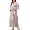 thumbnail image 1 of MeetoTime Women's Full Length Robe, Warm and Cozy Fleece Bathrobe, Unisex Man Woman Robe Loungewear, 1 of 6
