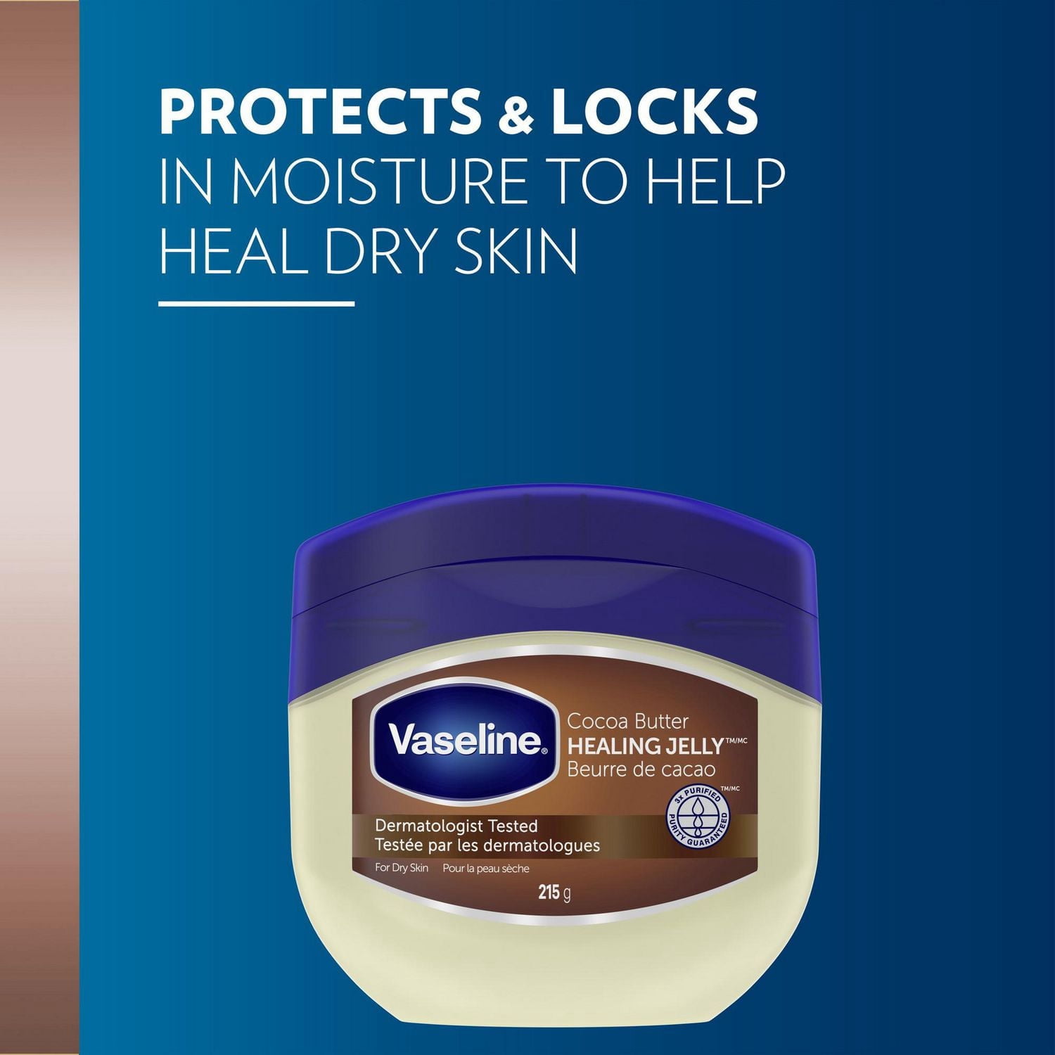Vaseline Gelée Réparatrice Beurre de Cacao pour Peau Sèche, 215 g