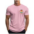 thumbnail image 2 of Styesk T-Shirts pour Homme Mode Décontractée Hommes T-shirt de Sport Imprimé Manches Courtes Col Rond Chemisiers Chemises, 2 of 5