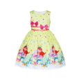 thumbnail image 1 of Robe Fille Jaune Décontractée Mermaid Double Nœud Papillon Fête 7-8 Ans, 1 of 8