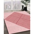 thumbnail image 3 of Ahgly Tapis Rectangulaire Lavable en Machine Intérieur Transitionnel Rose Clair, 2 Pieds x 5 Pieds, 3 of 7