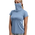 thumbnail image 3 of BiZtdJrK Chandails de Bain de Protection Solaire pour Femmes Été Plage Maillot Dermoprotecteur Chandail Séchage Rapide Manches Courtes Plein Air Randonnée Hauts Bleu G Chemises pour Hommes, 3 of 8