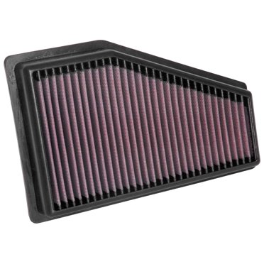 Fits 2019-2023 Jeep Cherokee K & N Filters Air Filter 33-5089 Washable; Red; Cotton Gauze; Panel