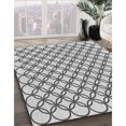 thumbnail image 3 of Ahgly Tapis d'Intérieur Lavable en Machine Carré Transitionnel Gris Platine, 5 Pieds Carré, 3 of 7