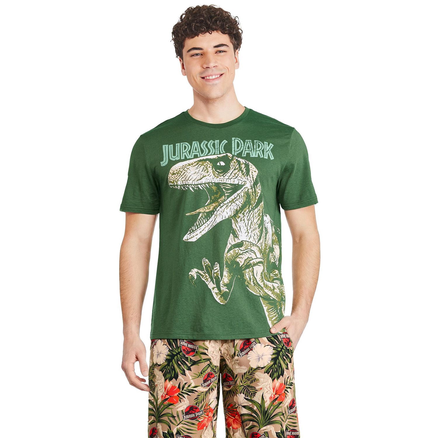 T-shirt à imprimé graphique Le Parc jurassique pour hommes