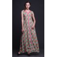thumbnail image 2 of Bimba Robe Longue Décontractée d'Été Sans Manches à Fente avant Imprimée à Fleurs pour Femmes - Petit, 2 of 5