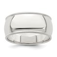 thumbnail image 1 of Bague en Argent Sterling 925 9mm Demi-Ronde Milgrain Taille 9.5, 1 of 2