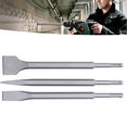 thumbnail image 4 of Hammer Drill Chisels Set, Concrete Removal Tool 3Pcs Chisel Kit Torsion Resistant Labor Saving High Hardness  For  Electrical Tools For  For  Round Handle,5 Pit Handle, 4 of 8