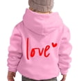 thumbnail image 3 of FAOWME Sweat à Capuche à Manches Longues pour Enfants Imprimé Lettre Léger Rose 9-10 Ans, 3 of 6