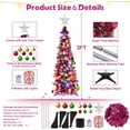 thumbnail image 2 of Fall Tree Home Decor Pop Up Tree with Lights & Timer & Modes Collapsible Tinsel Pencil Tree for Autumn Harvest Porch Thanksgiving Party Decorations Maple Leaves, 2 of 6