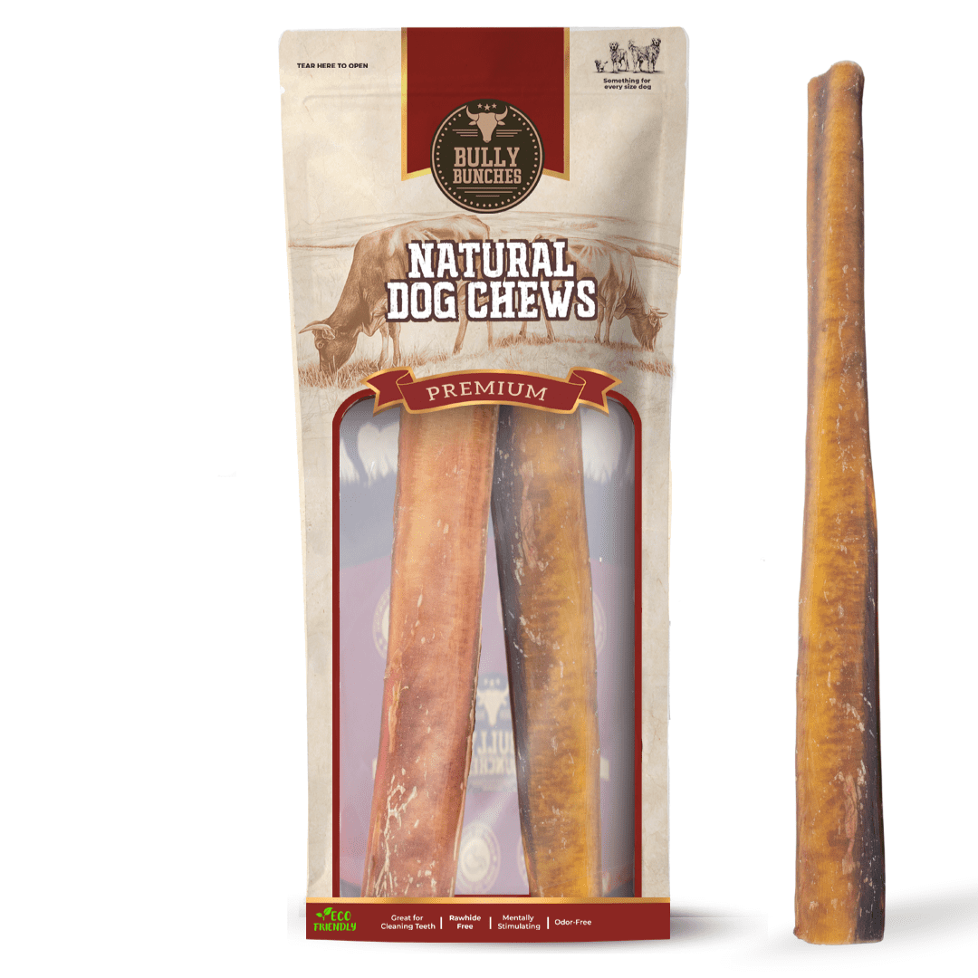 Bully Bunches 12" Monster Bully Sticks Odour Free All Natural Dog Chews 2 Pack
