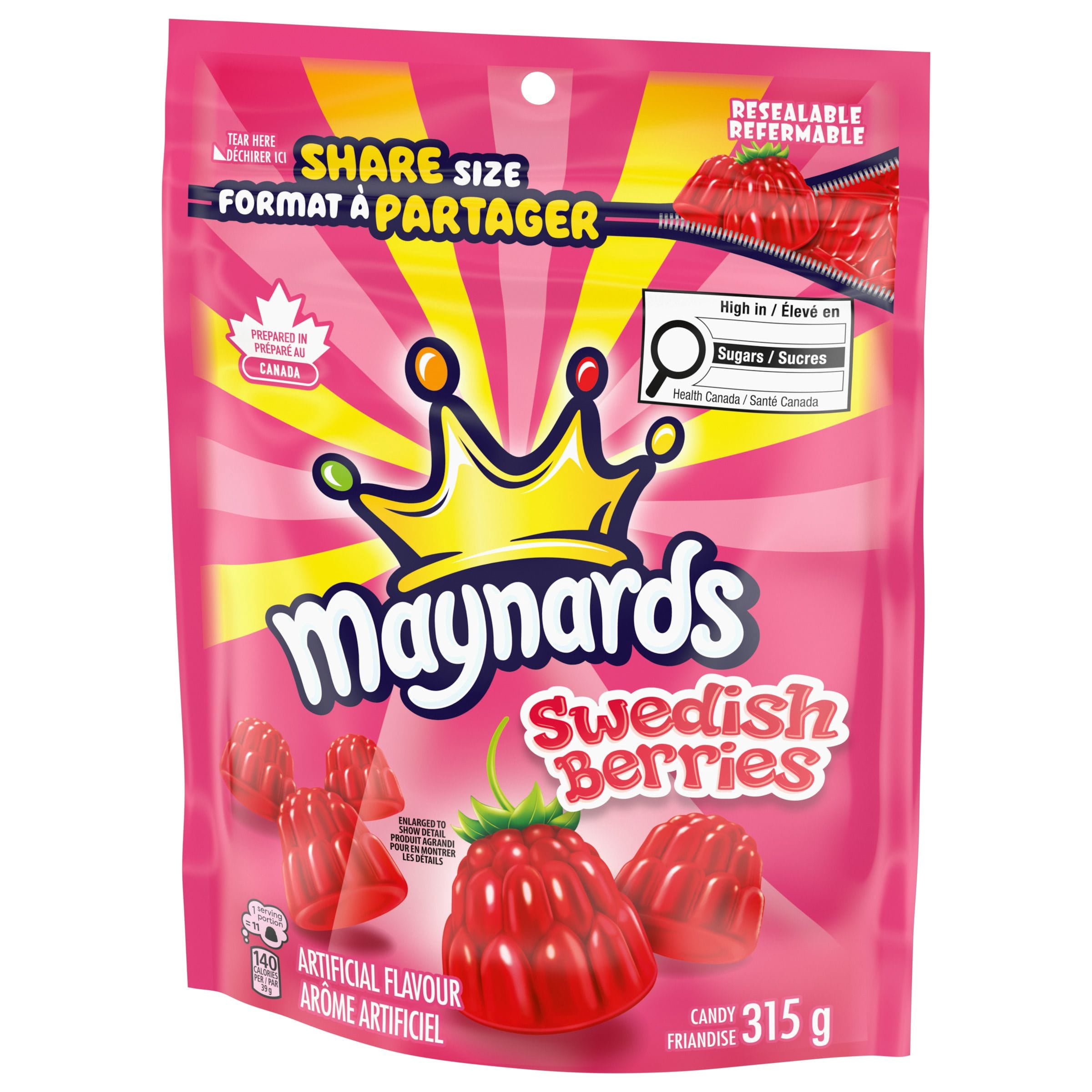 Maynards, Swedish Berries Candy, Gummy Candy, Sharing Size