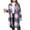 Purple, variant on Erwazi Women's Plaid Shacket Jacket oversized Button Down Long Shirt Jackets Fall Fashion Jacket with Flap Pocket