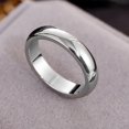 thumbnail image 4 of fastboy Adults Wedding Party Banquet Ceremony Ring Portable Lovers Alloy Modern Rings Simple Design Decoration Jewelry Silver Size 8 1Set, 4 of 6
