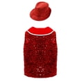thumbnail image 3 of Eandarui Gilet de Danse Moderne Hip Hop Jazz pour Filles et Garçons, Rouge 16, 3 of 4