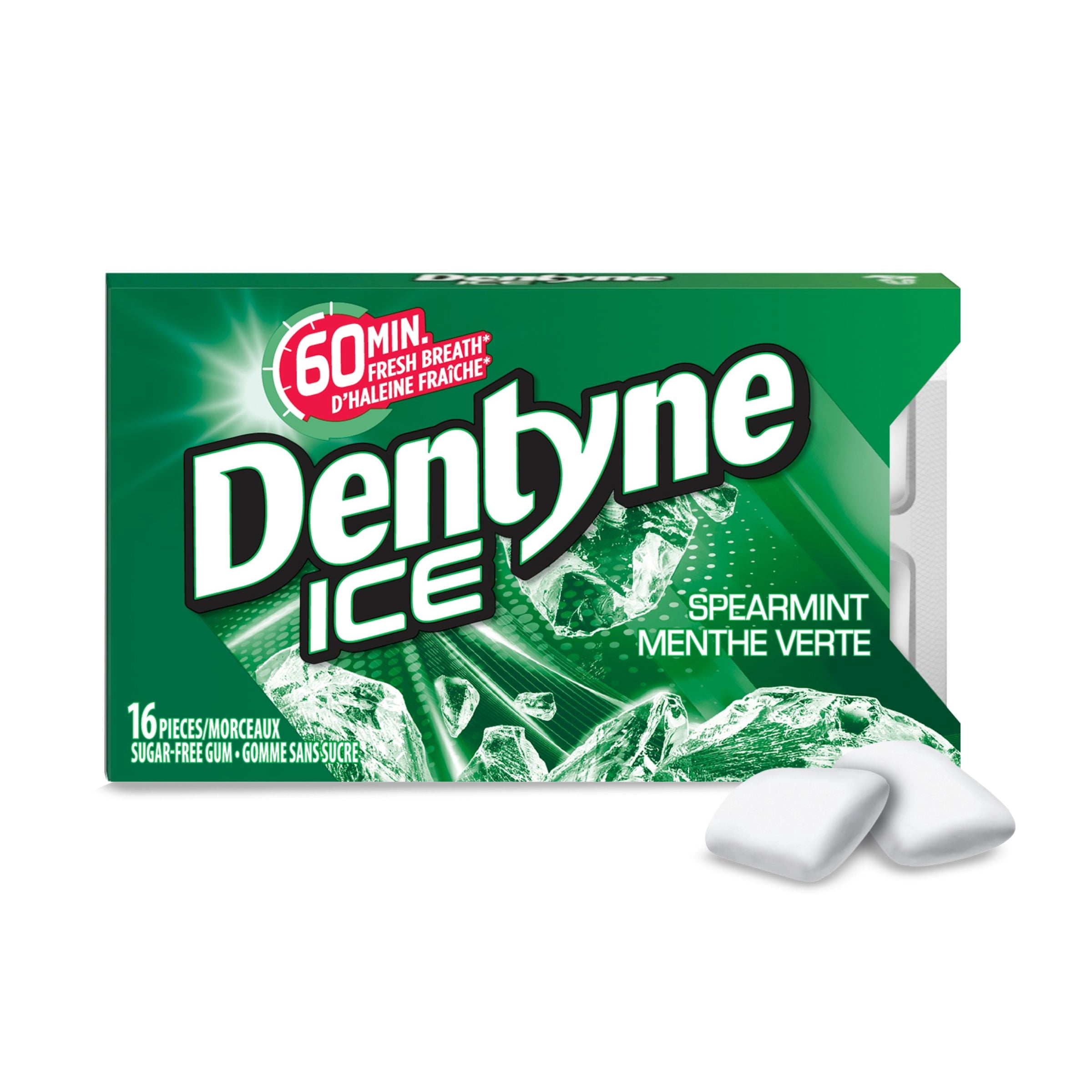 Dentyne Ice, Gomme sans sucre Intense, paquet de 4 (64 pièces)