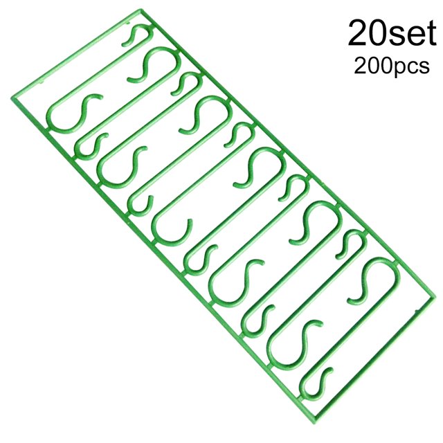 20 Sheets Christmas Tree Hook Ornament Door Holder Hanging Plastic S Shape Hook Mini Hangers