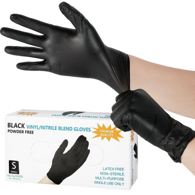 100PCS Professional Nitrile Gloves Multi-Purpose Vinyl Gloves Safety Work Gloves Latex Powder Free Gardening Nitrile Gloves for Home Kitchen Outdoor Use 9 Inch