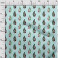 thumbnail image 2 of oneOone Polyester Lycra Fabric Leaves & Floral Block Print Sewing Fabric BTY 56 Inch Wide, 2 of 4
