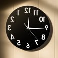 thumbnail image 3 of Wall Decorations for Living Room Reverse Clock Living Room Home Decoration Wall Clock Counterclockwise Walking Wall Clock Wall Art for Living Room, 3 of 6