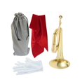 thumbnail image 3 of Clairon Soufflant Signal Instrument de Musique Clairon Scout Cuivre Massif et Laiton Style Clairon C, 3 of 8
