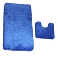 thumbnail image 3 of TopLLC Bathroom Rugs Sets 2 Piece With Toilet Rugs U Shaped Enlarge Thicken Bath Mat Set With PVC Non Slip Rubber Backing Microfiber Shag Rug For Bathroom Decoration on Clearance, 3 of 3