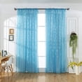 thumbnail image 1 of Christmas Decorations Curtain 1PCS Christmas Snowflake Curtain Tulle Window Treatment Voile Drape Valance Polyester curtains, 1 of 7