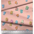 thumbnail image 2 of Soimoi Cotton Poplin Fabric Numbers & Alphabets Text Print Fabric by Yard 56 Inch Wide, 2 of 3