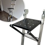 Anti-Slip Folding Ladder Work Platform Supports 330lb 11x10in Ladder Work Stand