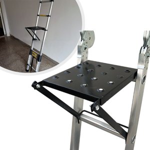 Anti-Slip Folding Ladder Work Platform Supports 330lb 11x10in Ladder Work Stand