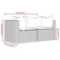 thumbnail image 4 of vidaXL Canapés d'Angle de Jardin avec Coussins 2 Pcs Rotin Poly Noir, 4 of 5