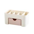 thumbnail image 1 of Makeup Organizer Wristwatch Storage Box with Drawer Case Desktop Sundries Container Cosmetics Brush Holder for Dorm Light pink, 1 of 9