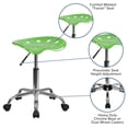 thumbnail image 2 of Vibrant Spicy Lime Tractor Seat and Chrome Stool, 2 of 9
