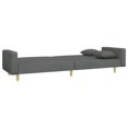 thumbnail image 3 of vidaXL Canapé-Lit 2 Places avec Pouf Tissu Gris Foncé, 3 of 5