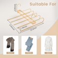 thumbnail image 4 of niziyue Pants Hangers Space Saving,Closet Hangers 5 Layers 2 Uses Multi Functional Pants Rack,Metal Heavy Duty Wardrobe Organizer Racks for Clothes Trousers Scarves Ties (2Pack Gold), 4 of 7