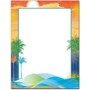South Beach Letterhead Laser & Papier à imprimer jet d'encre (25 Feuilles)