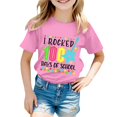 thumbnail image 1 of TZEWGL T-Shirts pour Fille Imprimé Col Rond Manches Courtes Vêtements pour Nouveau-Nés Taille 11-12T, 1 of 4
