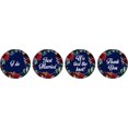 thumbnail image 1 of Darling Souvenir DIY Pack Of 190 Pcs Wedding Floral Border Stickers Chocolate Labels-Navy Blue, 1 of 1