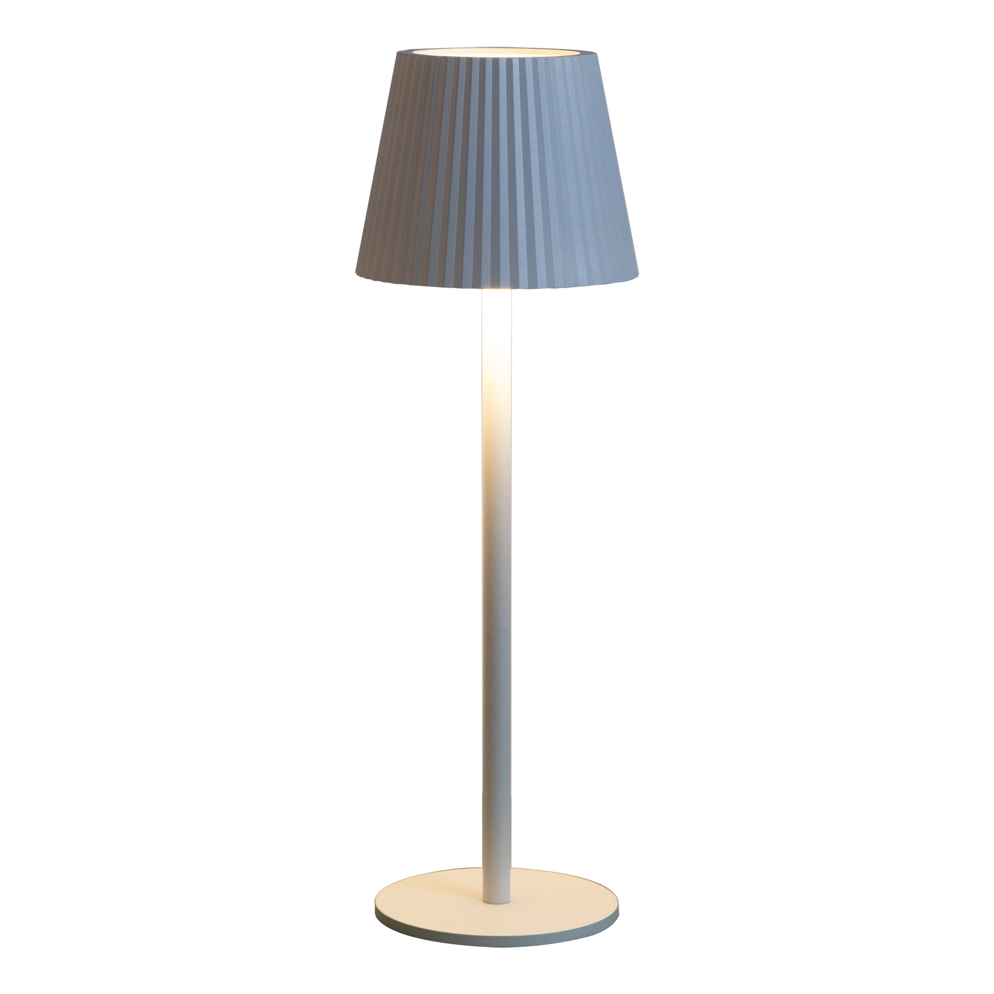Merkury Innovations 14" Portable LED Metal Touch Lamp White
