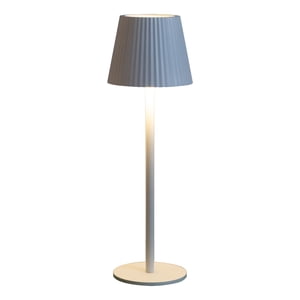 Merkury Innovations 14" Portable LED Metal Touch Lamp White