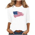 thumbnail image 2 of Xihbxyly Blouses pour Femmes Manches 3/4 Mode Féminine Col Rond Imprimé Hauts Amples Blouse, 2 of 4