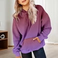 thumbnail image 4 of MIASHUI Girls Sweatshirt Tops Gradient Long Sleeve Oversized Hoodies Pullover,Dark Purple,11-12 Years, 4 of 7