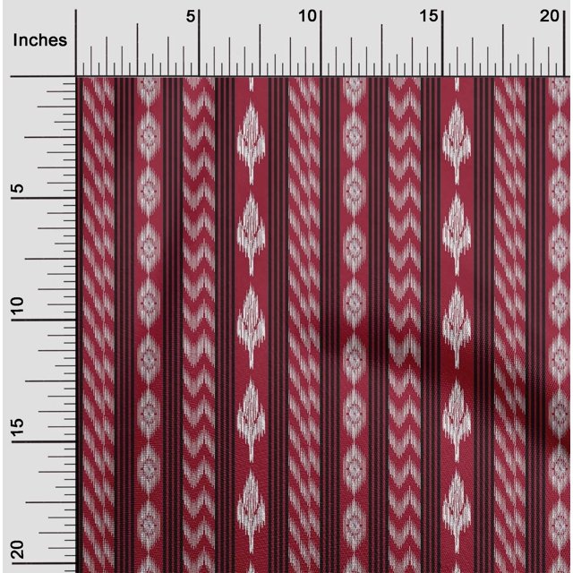 oneOone Cotton Flex Fabric Stripe Ikat Printed Craft Fabric BTY 40 Inch Wide