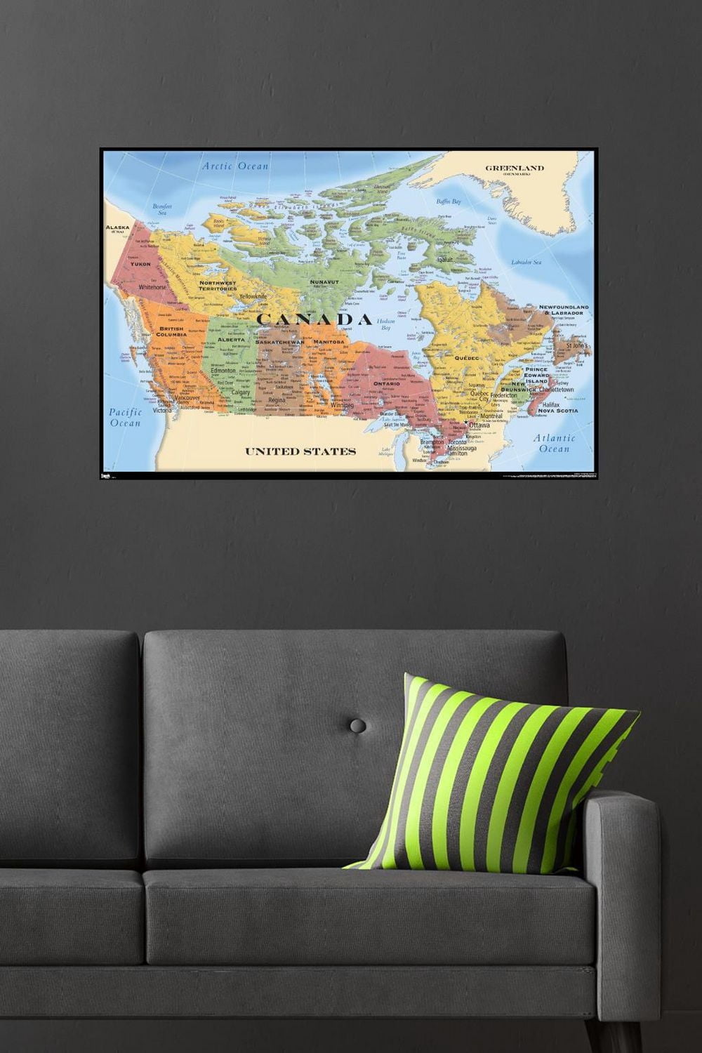 Map - Canada Wall Poster, 22.375" x 34"