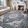thumbnail image 1 of -Area Rug X Rugs for Living Room- Machine Washable Rug-Soft Living Room Rug-Vintage Non Slip Carpet-Rugs for Bedrooms Dining Room Living Room Office, 1 of 7