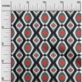 thumbnail image 2 of oneOone Soie Tabby Rouge Tissu Asiatique Ikat Matière de Robe Tissu Imprimé Tissu au Mètre 42 Pouces de Large, 2 of 4