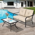 thumbnail image 4 of Patiojoy Ensemble de 2 Pcs pour Patio Causeuse et Table Basse Canapé d'Extérieur Rembourré pour Jardin Cour Arrière, 4 of 6