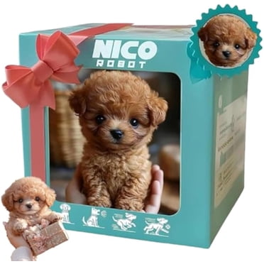 Nouveau Chien Robot IA 2025 (Marche, Aboie et Remue la Queue) Nicoo - Mon Chiot Robot Réaliste Intelligent Qui Agit comme de Vrais Chiens pour Adultes
