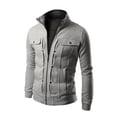 thumbnail image 1 of DPTALR Men's Autumn Color Matching Splicing Jacket Sweater Casual Jacket, 1 of 4