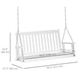 thumbnail image 3 of Outsunny 2-People Porch Swing Bench with 2 Hanging Chains, White, 3 of 10